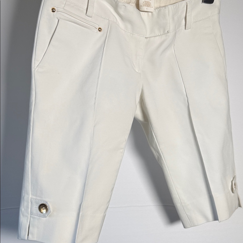 Marciano Women's White Low Rise Capri Shorts